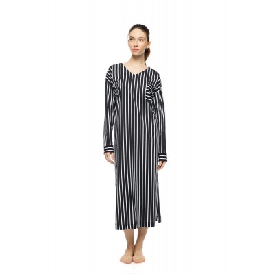 W1917 - Type - Nightgown Wide Stripe Navy- (W1917)