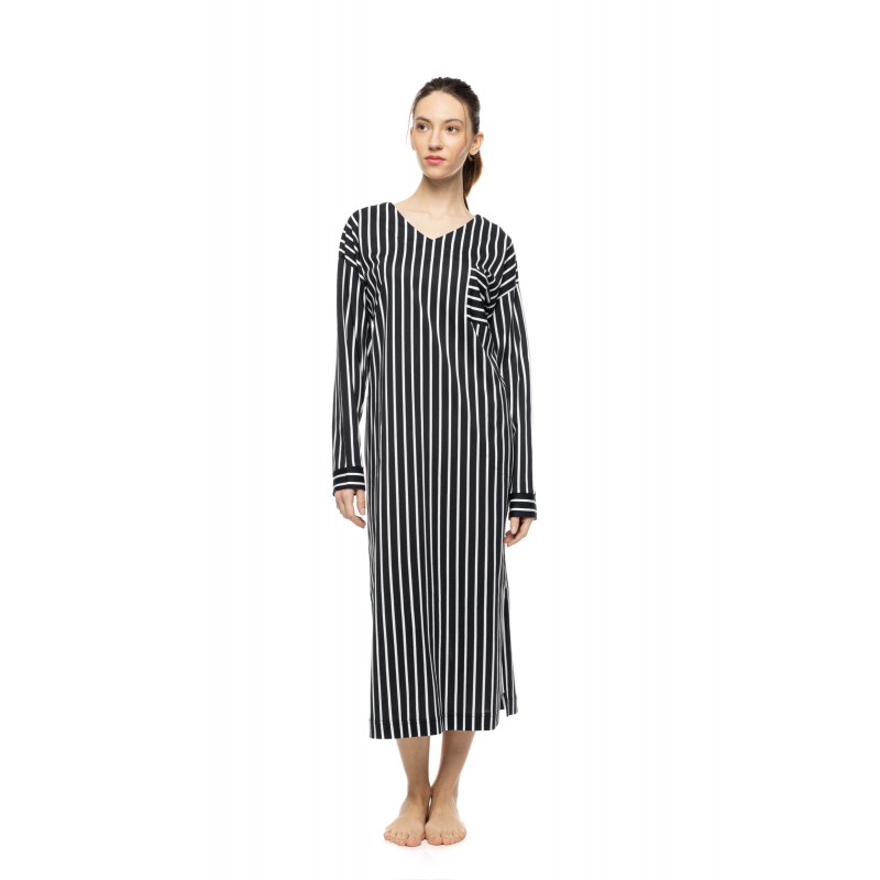 W1917 - Type - Nightgown Wide Stripe Navy- (W1917) W1917 - Type - Nightgown Wide Stripe Navy- (W1917)