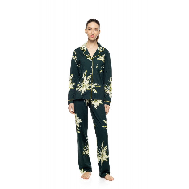 W1919 - Type - Pyjama Buttoned Emerald Flower- (W1919) W1919 - Type - Pyjama Buttoned Emerald Flower- (W1919)
