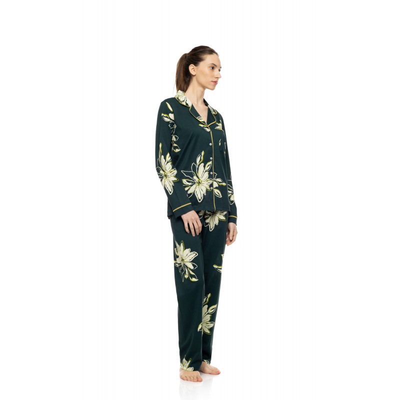 W1919 - Type - Pyjama Buttoned Emerald Flower- (W1919) W1919 - Type - Pyjama Buttoned Emerald Flower- (W1919)
