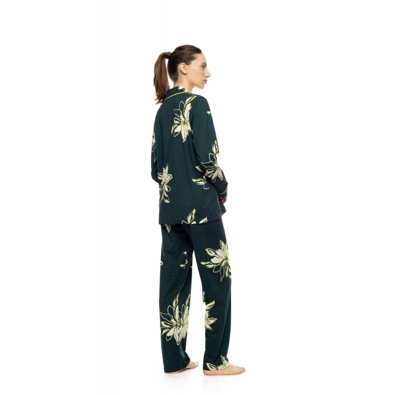 W1919 - Type - Pyjama Buttoned Emerald Flower- (W1919) W1919 - Type - Pyjama Buttoned Emerald Flower- (W1919)