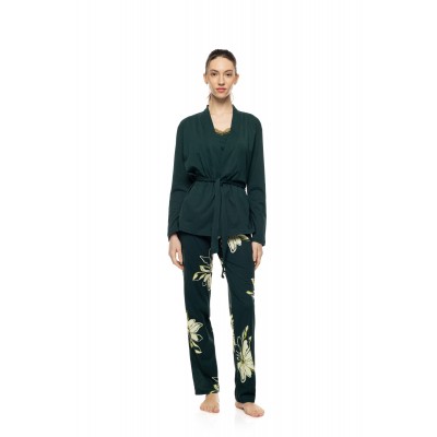 W1923 - Type - Pyjama 3pcs Emerald Flower- (W1923)