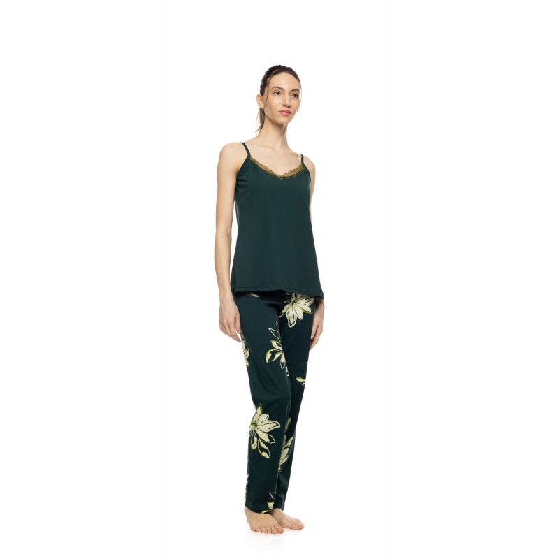 W1923 - Type - Pyjama 3pcs Emerald Flower- (W1923) W1923 - Type - Pyjama 3pcs Emerald Flower- (W1923)