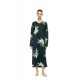 W1924 - Type - Nightgown Long Emerald Flower- (W1924)