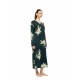 W1924 - Type - Nightgown Long Emerald Flower- (W1924)