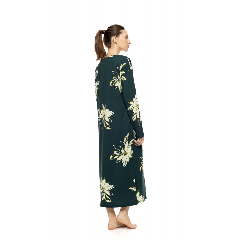 W1924 - Type - Nightgown Long Emerald Flower- (W1924)