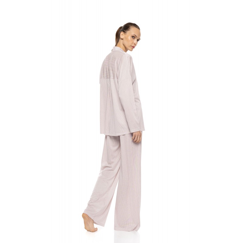W1925 - Type - Pyjama Buttoned Stripe Bordeaux- (W1925) W1925 - Type - Pyjama Buttoned Stripe Bordeaux- (W1925)