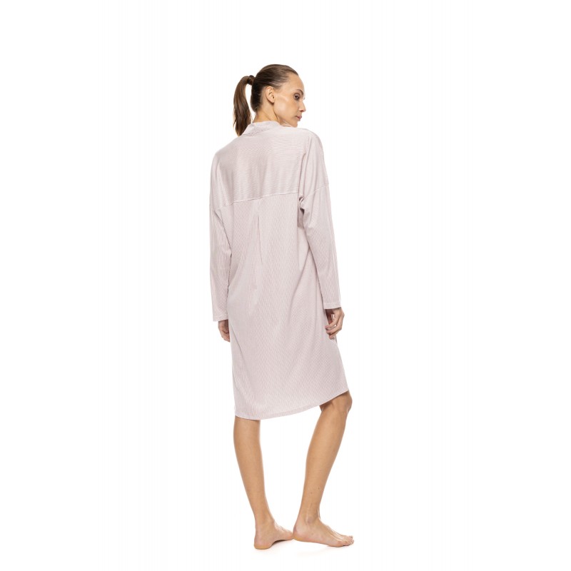 W1926 - Type - Nightgown Buttoned Stripe Bordeaux- (W1926) W1926 - Type - Nightgown Buttoned Stripe Bordeaux- (W1926)