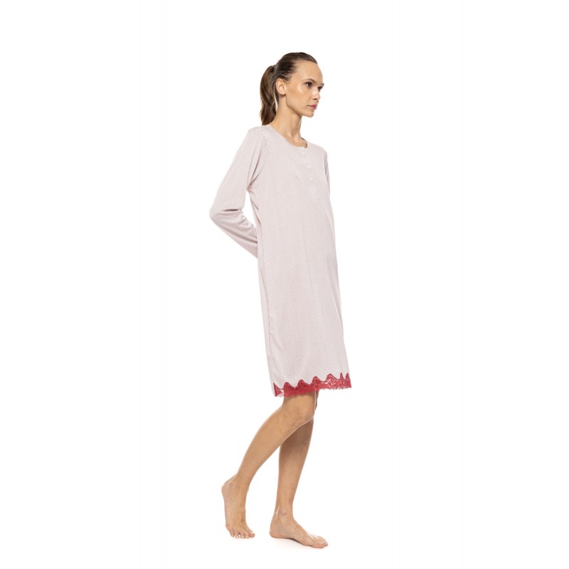 W1929 - Type - Nightgown Stripe Bordeaux- (W1929) W1929 - Type - Nightgown Stripe Bordeaux- (W1929)
