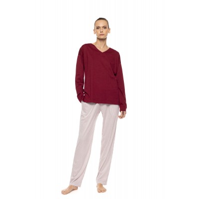 W1930 - Type - Pyjama Stripe Bordeaux- (W1930)