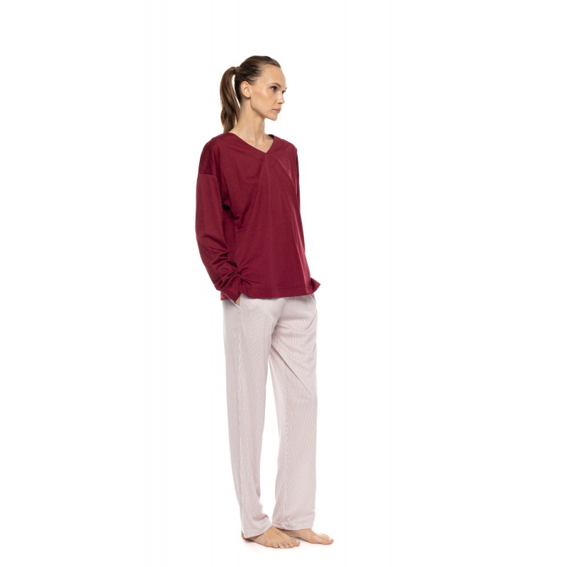 W1930 - Type - Pyjama Stripe Bordeaux- (W1930) W1930 - Type - Pyjama Stripe Bordeaux- (W1930)