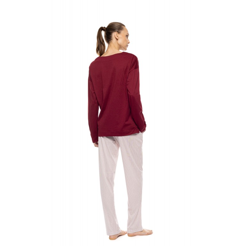 W1930 - Type - Pyjama Stripe Bordeaux- (W1930) W1930 - Type - Pyjama Stripe Bordeaux- (W1930)
