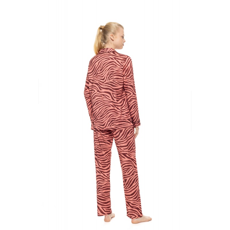 W1933 - Type - Pyjama Buttoned Dusty Pink Zebra- (W1933) W1933 - Type - Pyjama Buttoned Dusty Pink Zebra- (W1933)