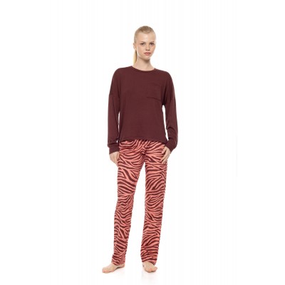 W1935 - Type - Pyjama Dusty Pink Zebra- (W1935)