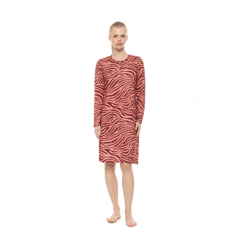 W1938 - Type - Nightgown Dusty Pink Zebra- (W1938) W1938 - Type - Nightgown Dusty Pink Zebra- (W1938)