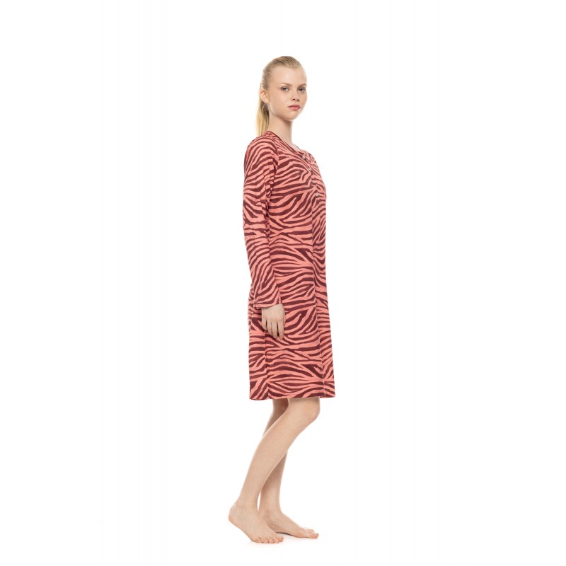 W1938 - Type - Nightgown Dusty Pink Zebra- (W1938) W1938 - Type - Nightgown Dusty Pink Zebra- (W1938)