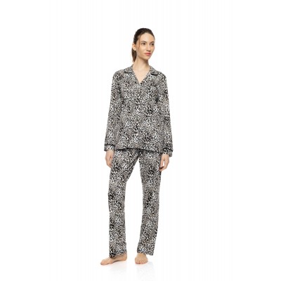 W1940 - Type - Pyjama Buttoned Ivory Leopard- (W1940)