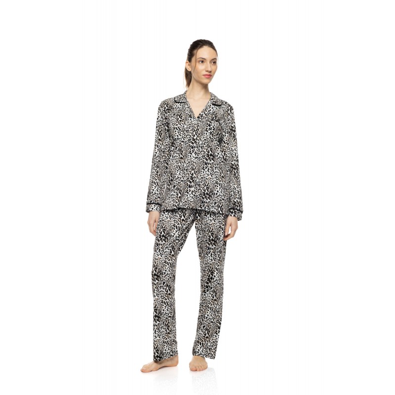W1940 - Type - Pyjama Buttoned Ivory Leopard- (W1940) W1940 - Type - Pyjama Buttoned Ivory Leopard- (W1940)