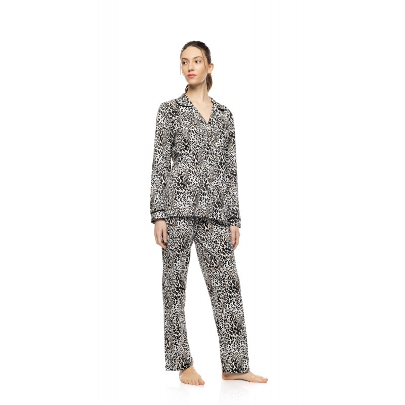 W1940 - Type - Pyjama Buttoned Ivory Leopard- (W1940) W1940 - Type - Pyjama Buttoned Ivory Leopard- (W1940)
