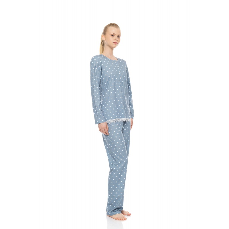 W1952 - Type - Pyjama Stone Blue Heart- (W1952) W1952 - Type - Pyjama Stone Blue Heart- (W1952)