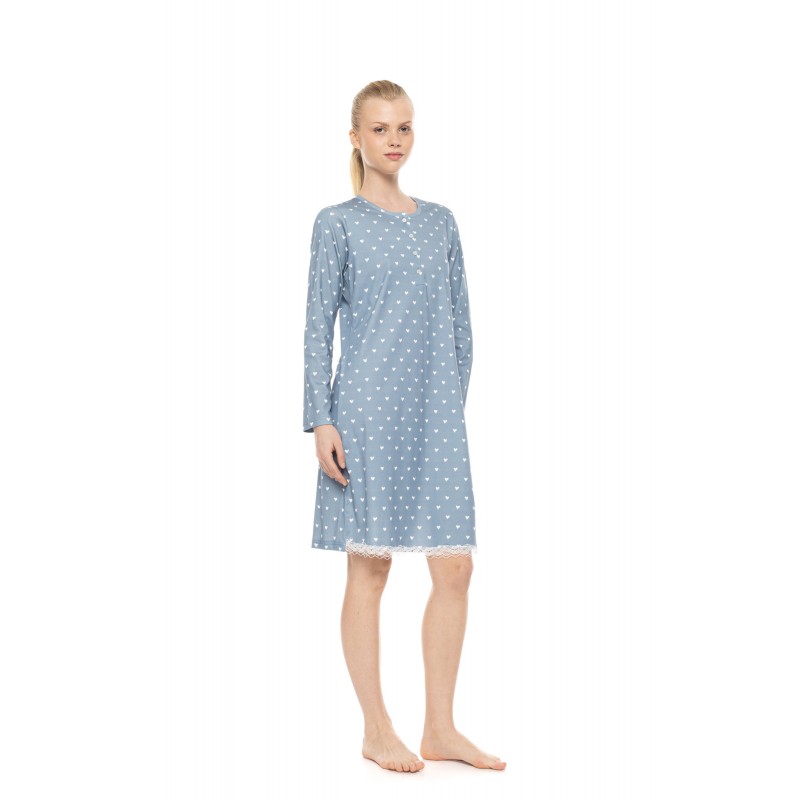 W1953 - Type - Nightgown Stone Blue Heart- (W1953) W1953 - Type - Nightgown Stone Blue Heart- (W1953)