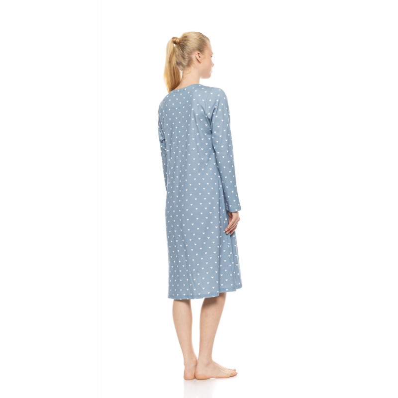 W1954 - Type - Nightgown Classic Stone Blue Heart- (W1954) W1954 - Type - Nightgown Classic Stone Blue Heart- (W1954)