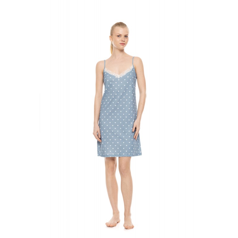 W1955 - Type - Nightgown Stone Blue Heart- (W1955) W1955 - Type - Nightgown Stone Blue Heart- (W1955)