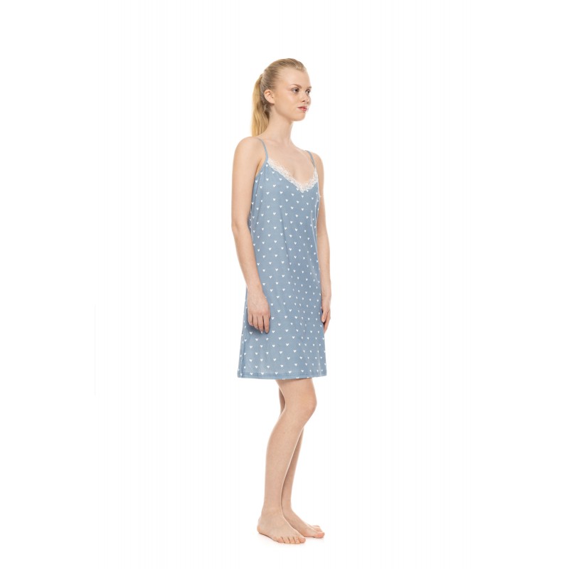 W1955 - Type - Nightgown Stone Blue Heart- (W1955) W1955 - Type - Nightgown Stone Blue Heart- (W1955)