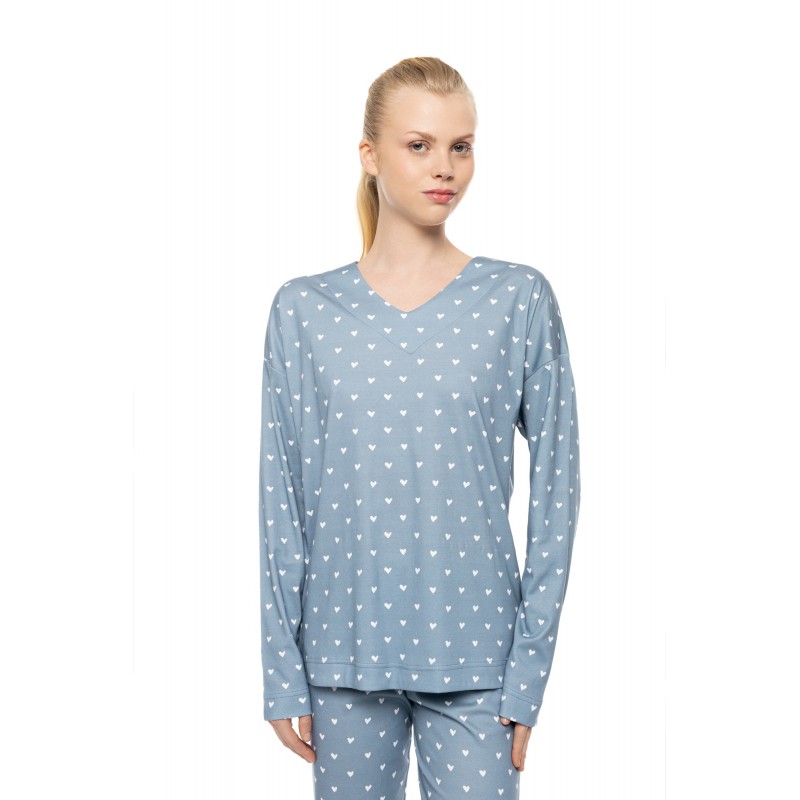 W1957 - Type - Pyjama Stone Blue Heart- (W1957) W1957 - Type - Pyjama Stone Blue Heart- (W1957)
