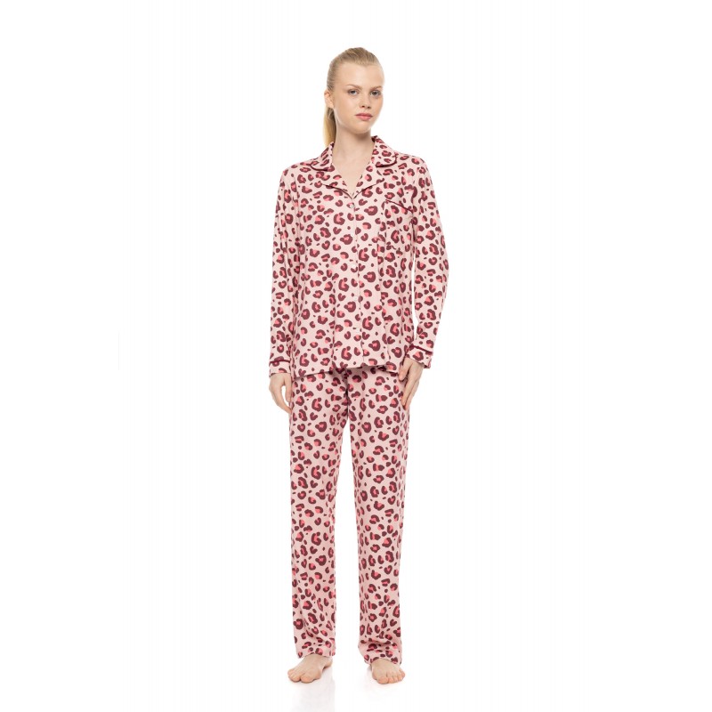 W1966 - Type - Pyjama Buttoned Wild Rose Leo- (W1966) W1966 - Type - Pyjama Buttoned Wild Rose Leo- (W1966)