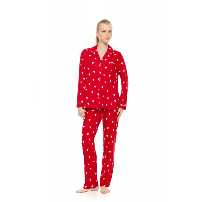 W1973 - Type - Pyjama Buttoned Rasberry Heart- (W1973) W1973 - Type - Pyjama Buttoned Rasberry Heart- (W1973)