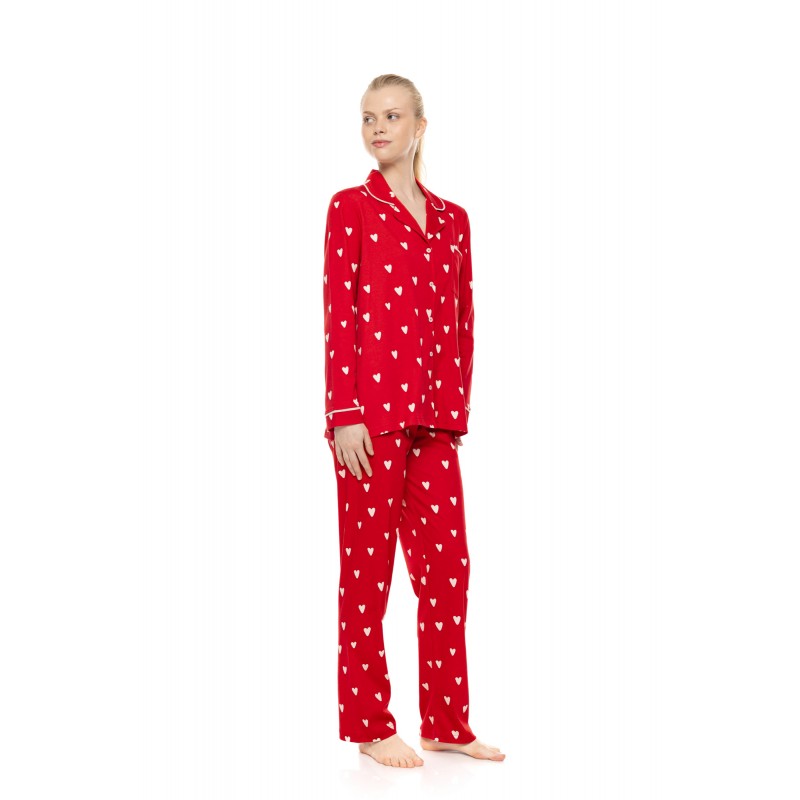 W1973 - Type - Pyjama Buttoned Rasberry Heart- (W1973) W1973 - Type - Pyjama Buttoned Rasberry Heart- (W1973)