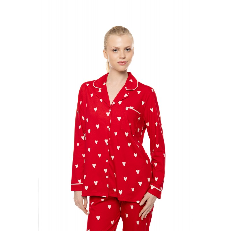 W1973 - Type - Pyjama Buttoned Rasberry Heart- (W1973) W1973 - Type - Pyjama Buttoned Rasberry Heart- (W1973)