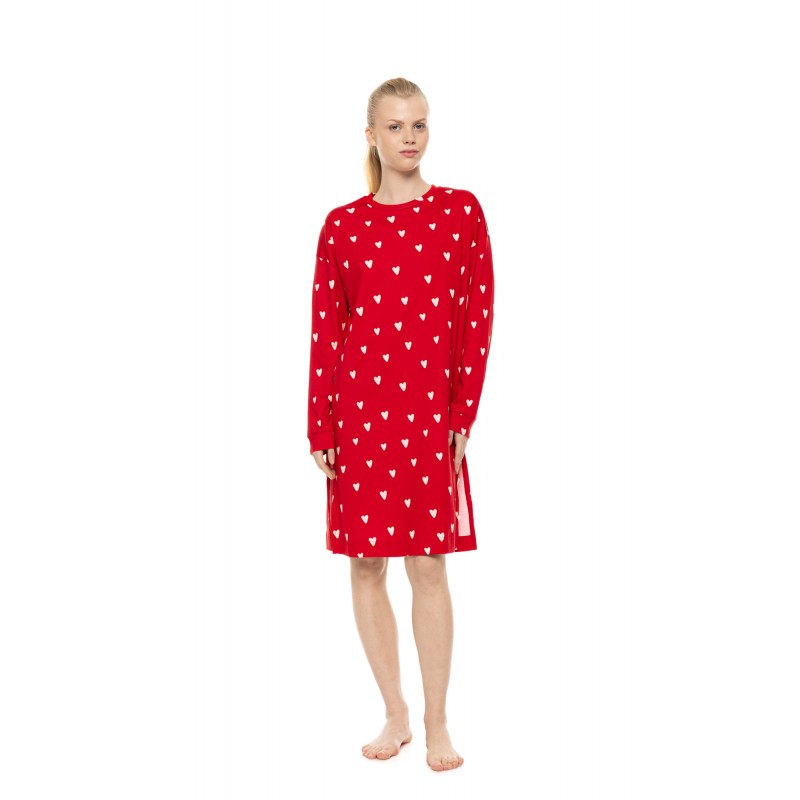 W1976 - Type - Nightgown Rasberry Heart- (W1976)