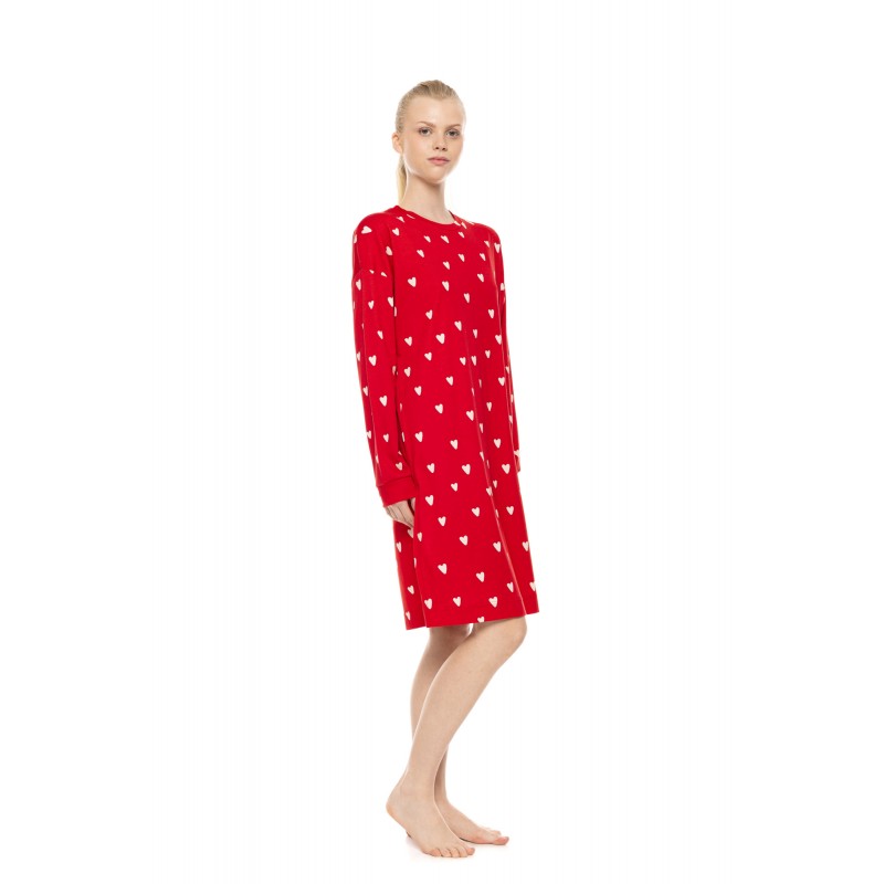 W1976 - Type - Nightgown Rasberry Heart- (W1976)