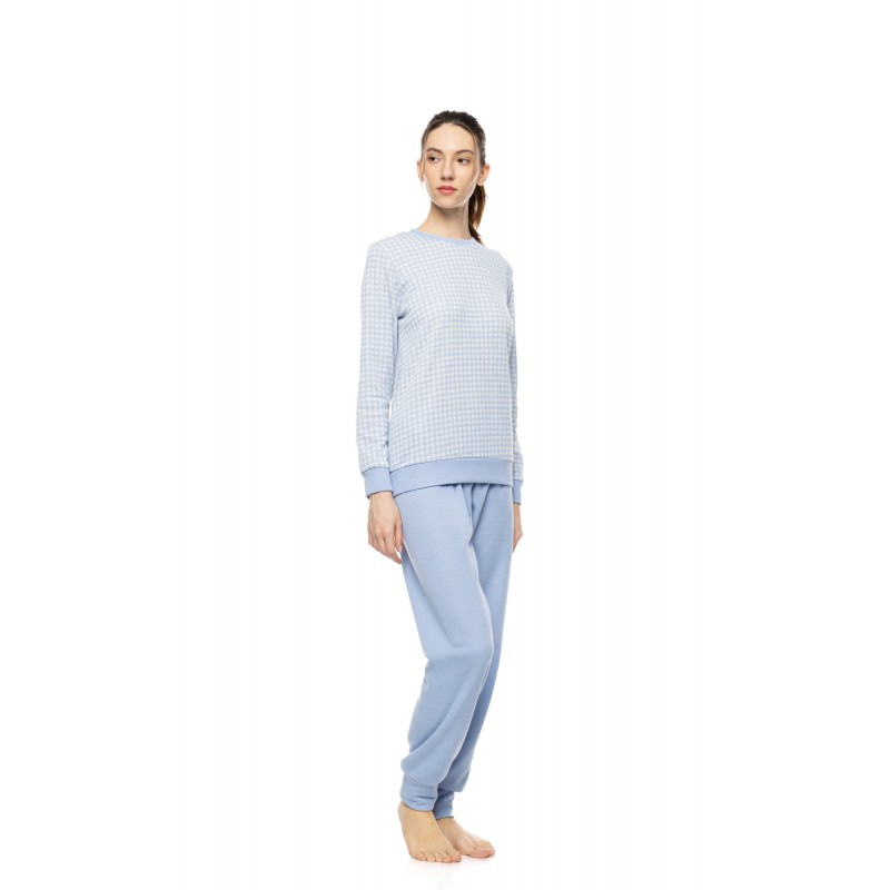 W1990 - Type - Pyjama Blue Cloud Plaid- (W1990) W1990 - Type - Pyjama Blue Cloud Plaid- (W1990)