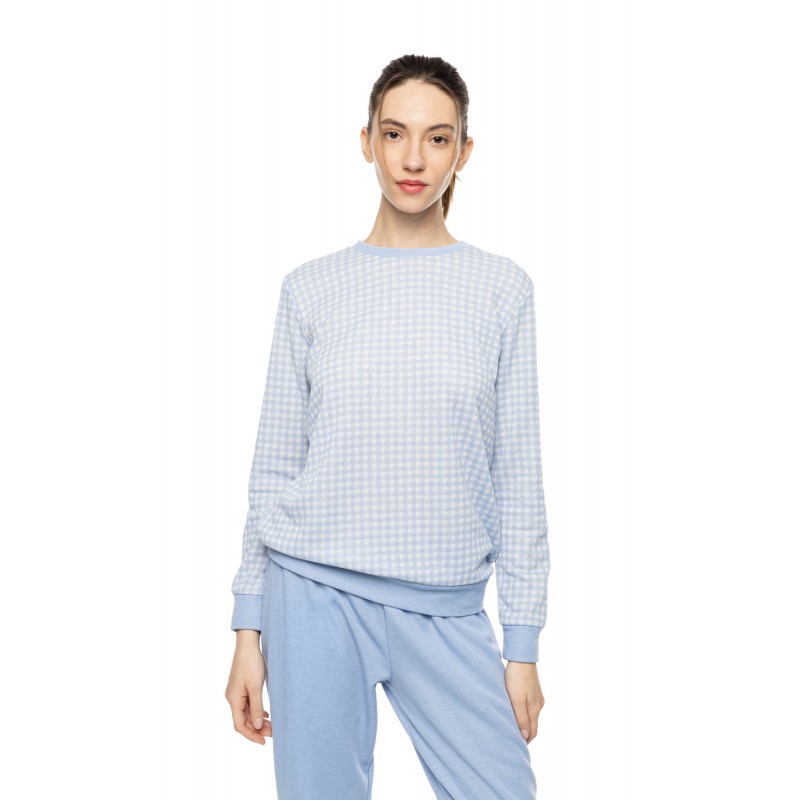 W1990 - Type - Pyjama Blue Cloud Plaid- (W1990) W1990 - Type - Pyjama Blue Cloud Plaid- (W1990)