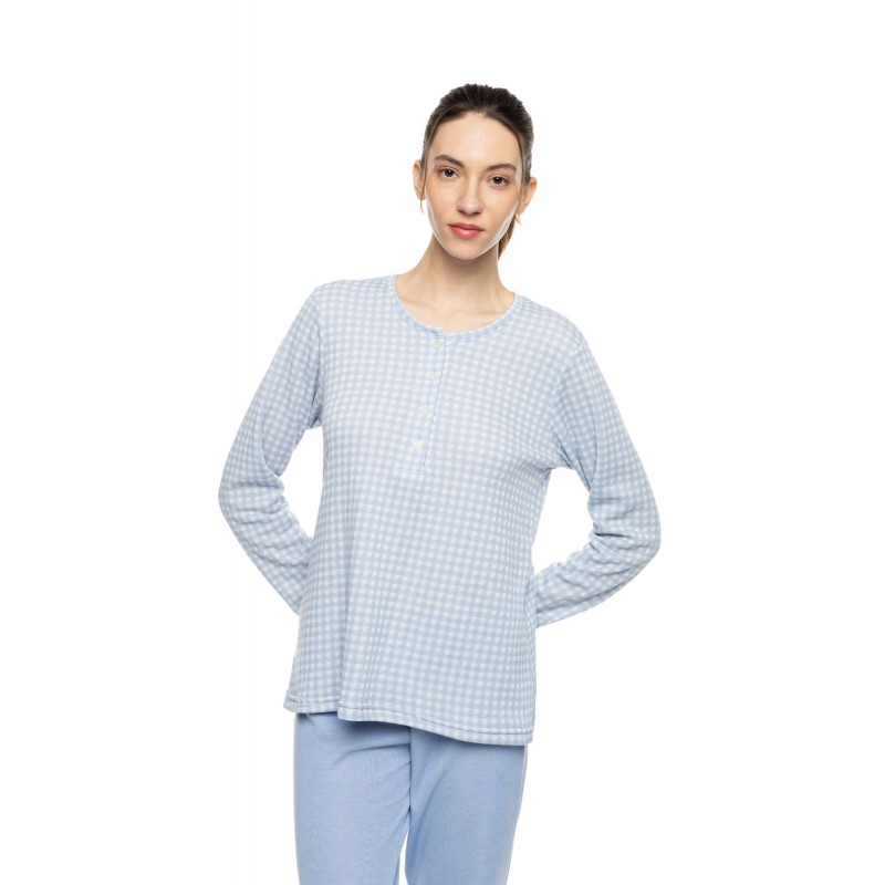 W1991 - Type - Pyjama Blue Cloud Plaid- (W1991) W1991 - Type - Pyjama Blue Cloud Plaid- (W1991)