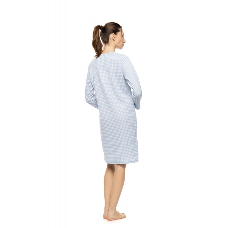 W1992 - Type - Nightgown Blue Cloud Plaid- (W1992) W1992 - Type - Nightgown Blue Cloud Plaid- (W1992)