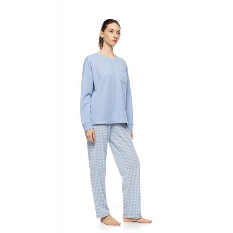 W1993 - Type - Pyjama Blue Cloud Plaid- (W1993) W1993 - Type - Pyjama Blue Cloud Plaid- (W1993)