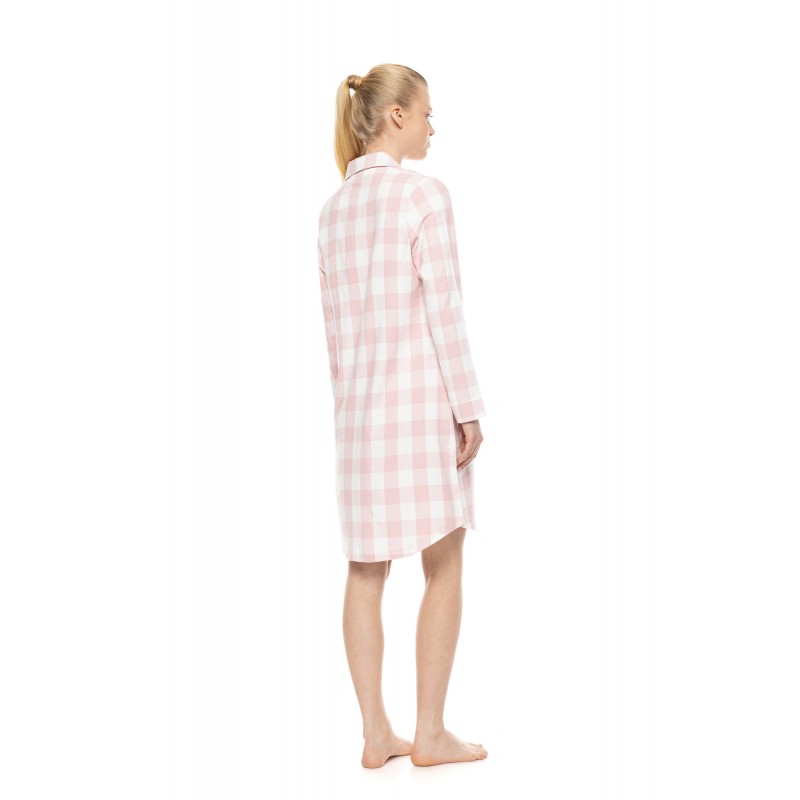 W1997 - Type - Nightgown Buttoned Soft Pink Plaid- (W1997) W1997 - Type - Nightgown Buttoned Soft Pink Plaid- (W1997)