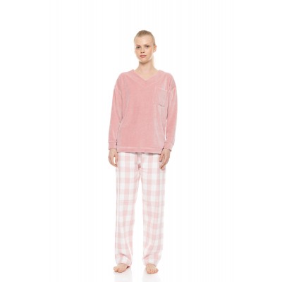 W1998 - Type - Pyjama Soft Pink Plaid- (W1998)