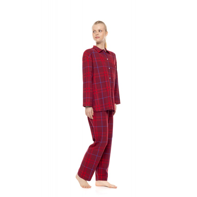 W2001 - Type - Pyjama Buttoned Cherry Plaid- (W2001) W2001 - Type - Pyjama Buttoned Cherry Plaid- (W2001)