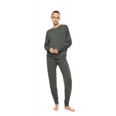 W2005 - Dark Green - Pyjama Bamboo Soft- (W2005)