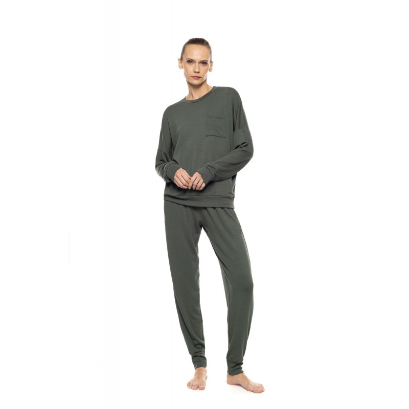 W2005 - Dark Green - Pyjama Bamboo Soft- (W2005) W2005 - Dark Green - Pyjama Bamboo Soft- (W2005)