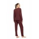 W2006 - Bordo - Pyjama V Bamboo Soft- (W2006) W2006 - Bordo - Pyjama V Bamboo Soft- (W2006)