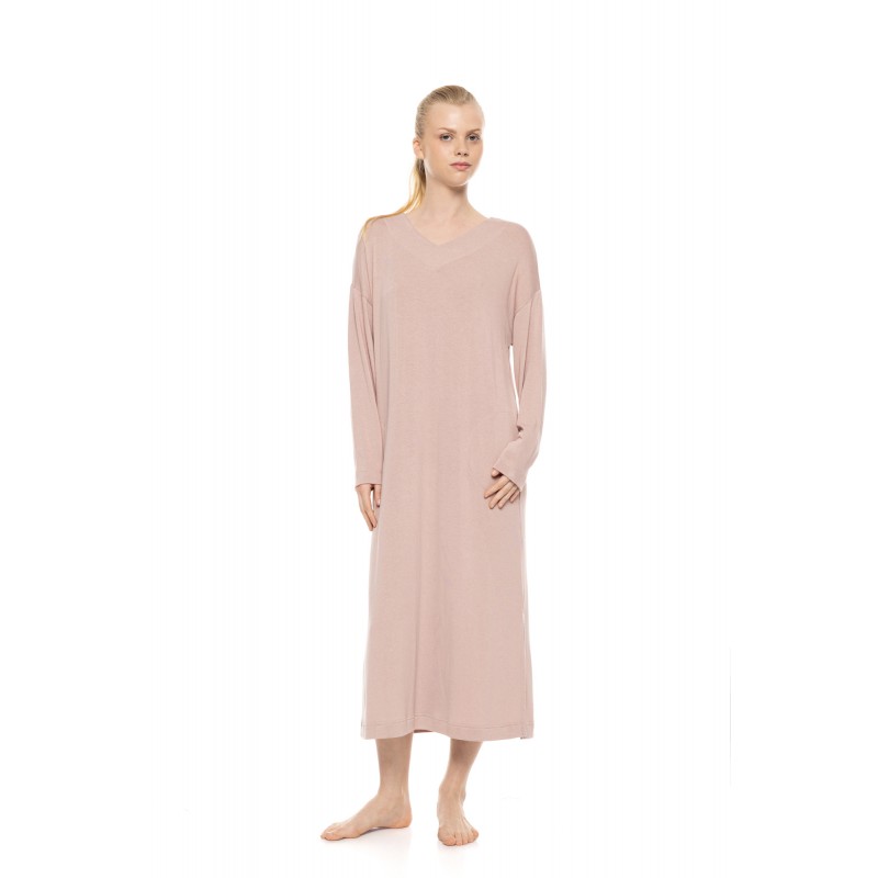 W2008 - Dusty Pink - Nightgown Bamboo Soft- (W2008) W2008 - Dusty Pink - Nightgown Bamboo Soft- (W2008)