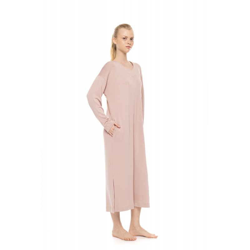 W2008 - Dusty Pink - Nightgown Bamboo Soft- (W2008) W2008 - Dusty Pink - Nightgown Bamboo Soft- (W2008)