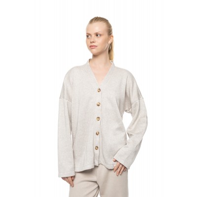 W2012 - Skin - Robe Buttoned Soft Nutural- (W2012)