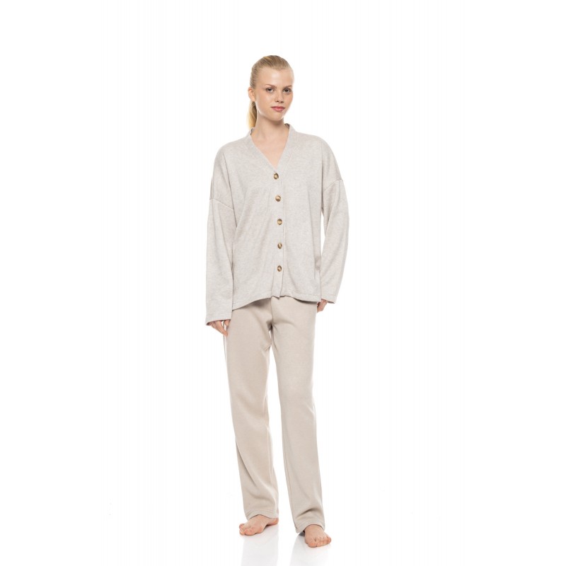 W2012 - Skin - Robe Buttoned Soft Nutural- (W2012) W2012 - Skin - Robe Buttoned Soft Nutural- (W2012)